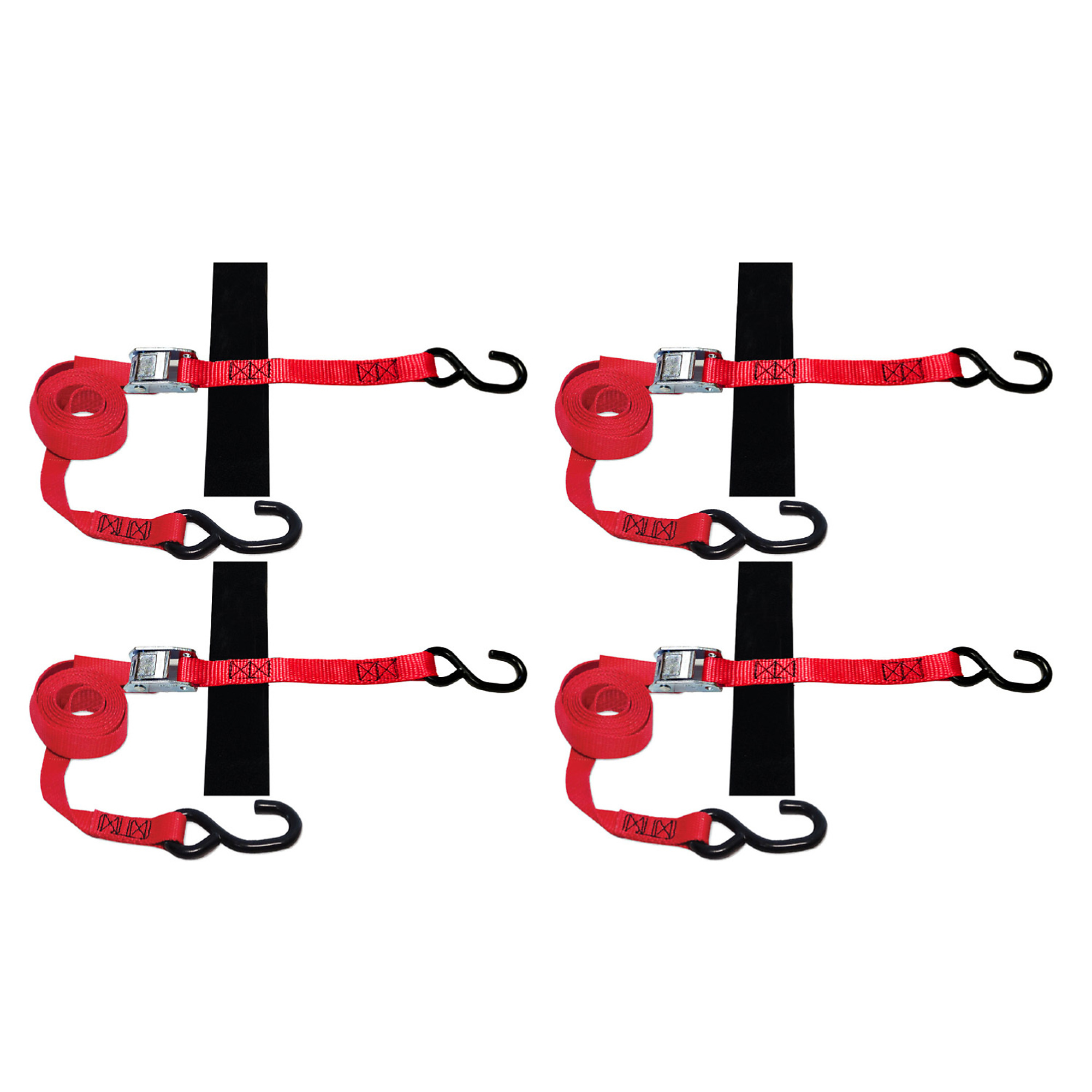Snap-Loc S-Hook Cam Strap Tie-Downs - 96in. Length, 500-lb. Working Load, Polyester, 4 Pk, Model# SLTHS108CR4